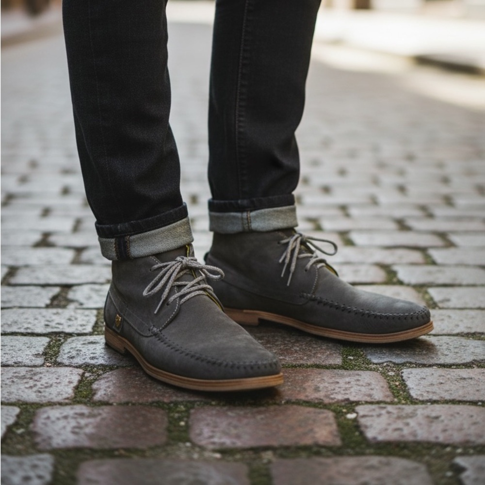 EUC - Men’s Fenchurch Suede Boots - Size - 44 - gray
